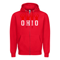 Red vintage state of ohio home pride Zipper Hoodie - artisFamous