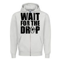 Dove Grey wait for the drop i dubstep bass subwoofer dance music Zipper Hoodie - artisFamous