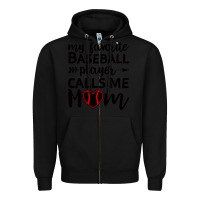 Black womens my favorite baseball player calls me mom Zipper Hoodie - artisFamous