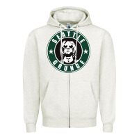 Oatmeal Heather seattle grunge Zipper Hoodie - artisFamous
