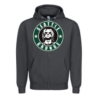 Smoke seattle grunge Zipper Hoodie - artisFamous
