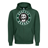 Sports Green seattle grunge Zipper Hoodie - artisFamous
