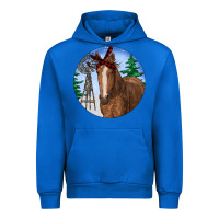 Cobalt Horse Christmas Urban Hoodie - RanaPortraitStore