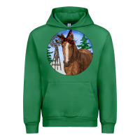 Emerald Horse Christmas Urban Hoodie - RanaPortraitStore
