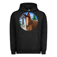 Pigment Black Horse Christmas Urban Hoodie - RanaPortraitStore
