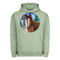Pigment Oil Green Horse Christmas Urban Hoodie - RanaPortraitStore