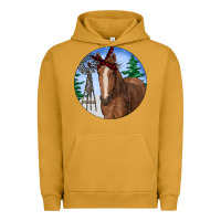 Pigment Peanut Butter Horse Christmas Urban Hoodie - RanaPortraitStore