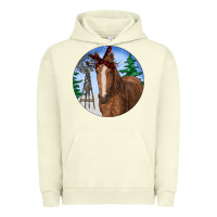 Pigment Pistachio Horse Christmas Urban Hoodie - RanaPortraitStore