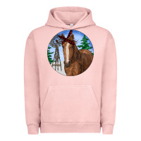 Pigment Salmon Horse Christmas Urban Hoodie - RanaPortraitStore