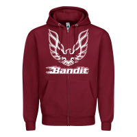 Burgundy bandit Zipper Hoodie - artisFamous