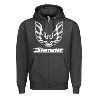 Charcoal Heather bandit Zipper Hoodie - artisFamous