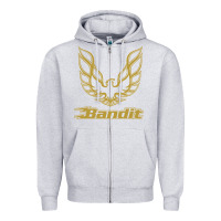 Heather Grey bandit Zipper Hoodie - artisFamous
