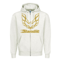 Oatmeal Heather bandit Zipper Hoodie - artisFamous