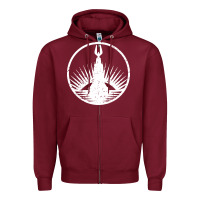 Burgundy bioshock rapture black Zipper Hoodie - artisFamous