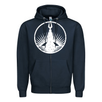 Navy bioshock rapture black Zipper Hoodie - artisFamous