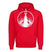 Red bioshock rapture black Zipper Hoodie - artisFamous
