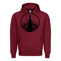 Burgundy bioshock rapture black Zipper Hoodie - artisFamous