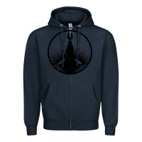 Navy bioshock rapture black Zipper Hoodie - artisFamous
