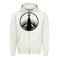 Oatmeal Heather bioshock rapture black Zipper Hoodie - artisFamous