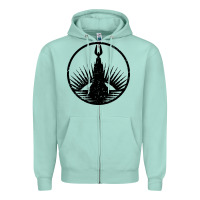 Seafoam bioshock rapture black Zipper Hoodie - artisFamous