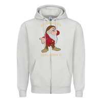 Dove Grey snow white i'm grumpy deal with it portrait t shirt Zipper Hoodie - artisFamous