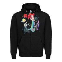 Black the little mermaid ari  and flounder sea t shirt Zipper Hoodie - artisFamous