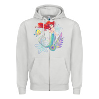 Dove Grey the little mermaid ari  and flounder sea t shirt Zipper Hoodie - artisFamous