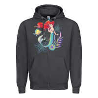 The Little Mermaid Ari  And Flounder Sea T Shirt Zipper Hoodie | Teevron