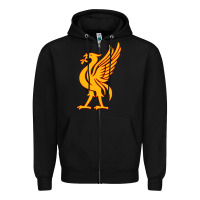 Black liverpool bird license plate Zipper Hoodie - artisFamous