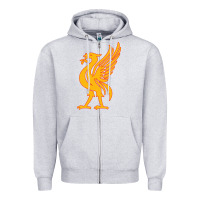 Heather Grey liverpool bird license plate Zipper Hoodie - artisFamous
