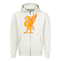 Oatmeal Heather liverpool bird license plate Zipper Hoodie - artisFamous