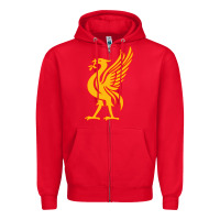 Red liverpool bird license plate Zipper Hoodie - artisFamous