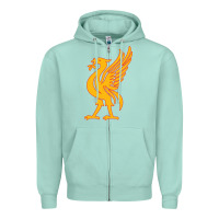 Seafoam liverpool bird license plate Zipper Hoodie - artisFamous