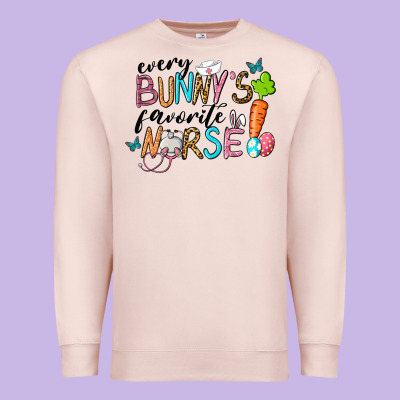 Every Bunnys Favorite Nurse Premium Sweatshirt Designed By Ranaportraitstore