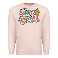 Pale Pink Every Bunnys Favorite Nurse Premium Sweatshirt - RanaPortraitStore