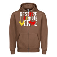 Chestnut restore the snyderverse Zipper Hoodie - artisFamous