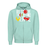 Seafoam restore the snyderverse Zipper Hoodie - artisFamous