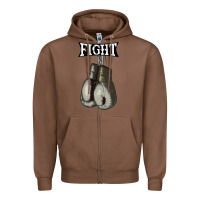Chestnut boxing vintage fight gloves Zipper Hoodie - artisFamous