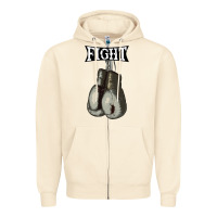 Sandshell boxing vintage fight gloves Zipper Hoodie - artisFamous
