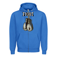 True Royal boxing vintage fight gloves Zipper Hoodie - artisFamous