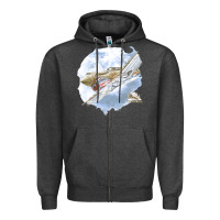 Charcoal Heather 40 flying tigers Zipper Hoodie - artisFamous