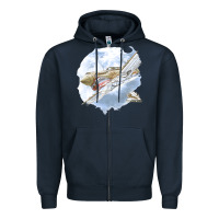 Navy 40 flying tigers Zipper Hoodie - artisFamous