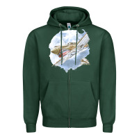 Sports Green 40 flying tigers Zipper Hoodie - artisFamous