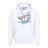 White 40 flying tigers Zipper Hoodie - artisFamous