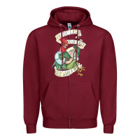Burgundy alan a dale rooster  oo de lally golly what a day tattoo watercolor pa Zipper Hoodie - artisFamous