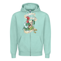Seafoam alan a dale rooster  oo de lally golly what a day tattoo watercolor pa Zipper Hoodie - artisFamous