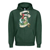 Sports Green alan a dale rooster  oo de lally golly what a day tattoo watercolor pa Zipper Hoodie - artisFamous