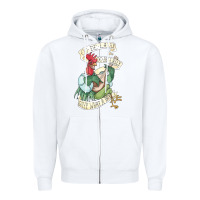 White alan a dale rooster  oo de lally golly what a day tattoo watercolor pa Zipper Hoodie - artisFamous