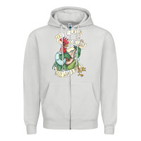 Dove Grey alan a dale rooster  oo de lally golly what a day tattoo watercolor pa Zipper Hoodie - artisFamous