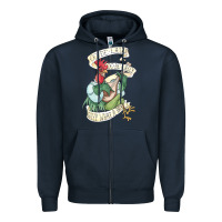 Navy alan a dale rooster  oo de lally golly what a day tattoo watercolor pa Zipper Hoodie - artisFamous